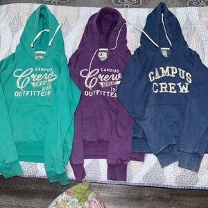 Campus Crew Women's Hoodie Trio - Teal, Purple, and Navy